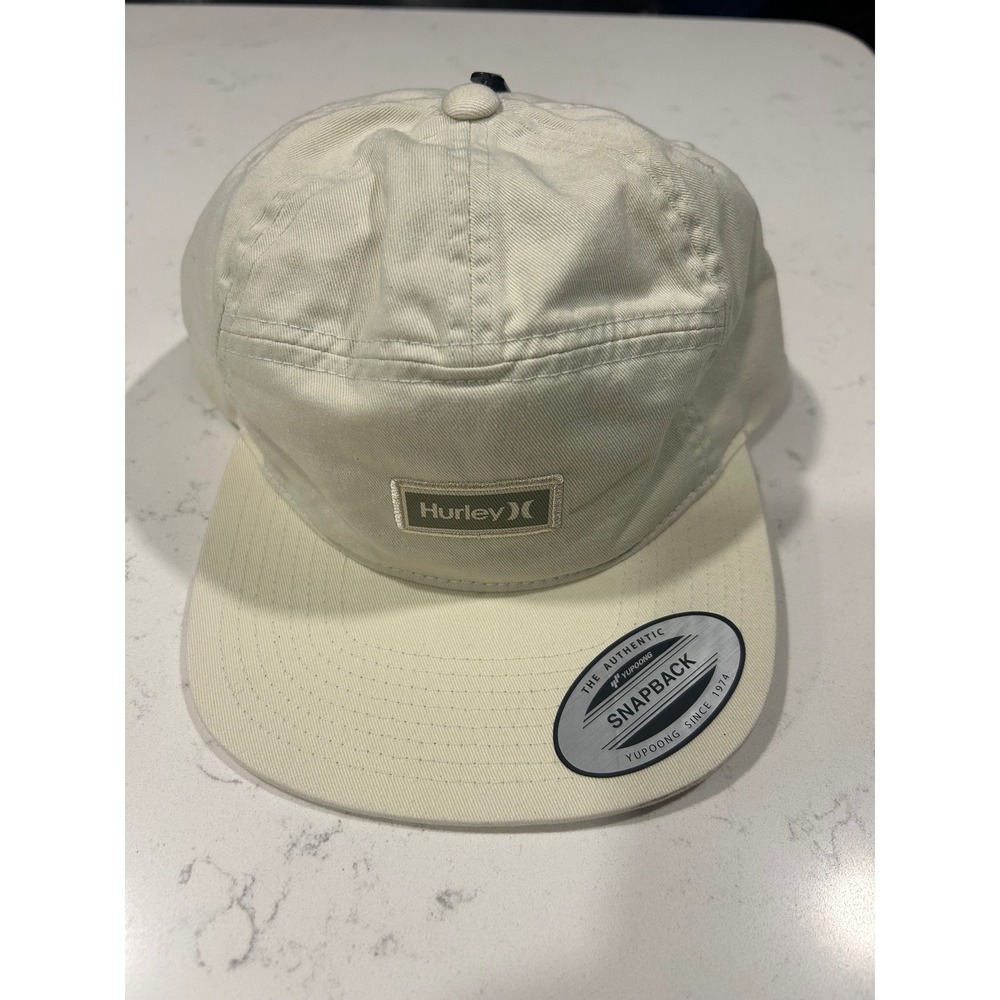 Hurley Octane Hat Beige Snapback‎ The Classics Yupoong 100% Cotton Men's